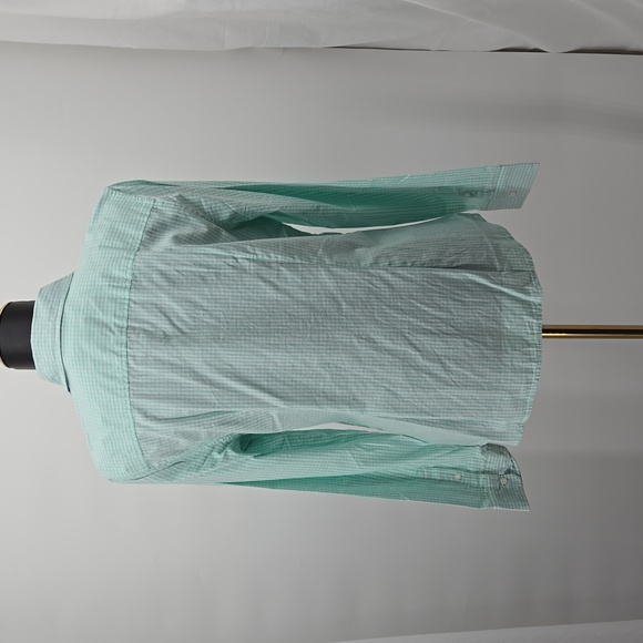 Tommy Hilfiger Button Front Pin Striped Long-Sleeve Mint Green Size Large - Picture 6 of 12